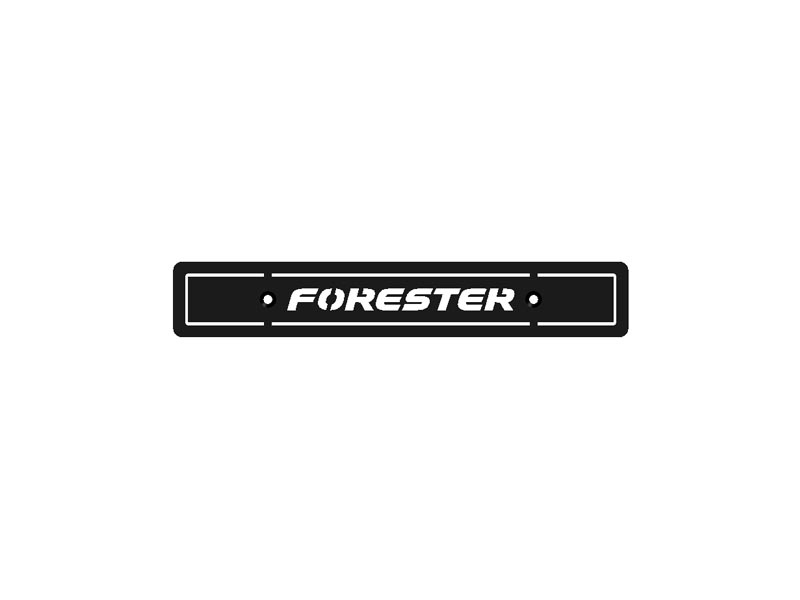 (98-16) Forester - FORESTER Border (Text. Black) - USDM Holes